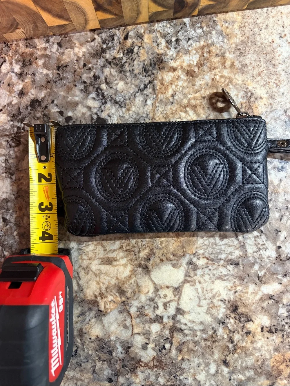 Black Quilted Wristlet Wallet - Women Bags